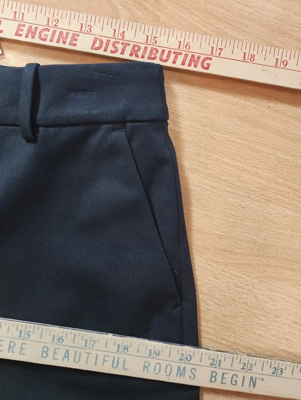 NWT J. Crew Remy Black Pants Full Length Wide Leg Highrise Cotton Blend Size 8